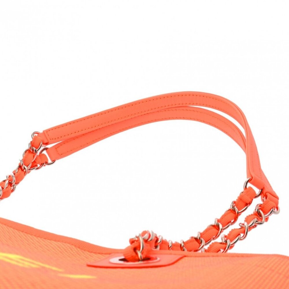CHANEL Deauville MM Orange / Yellow tote bag 800000133032000 - Picture 8 of 10